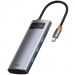 Фото Переходник HUB Baseus Metal Gleam Series 5-in-1 Type-C (CAHUB-CX) (Gray) в магазине vchehle.ua