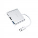 Перехідник HUB Hoco HB14 3in1 (Type-C to USB3.0+HDMI+PD) (Сталевий) в магазині vchehle.ua