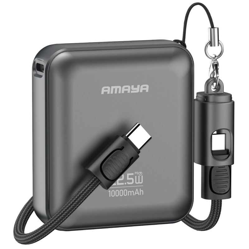 Power Bank Amaya 10000 mAh F137C PD22.5W with cable (Grey)