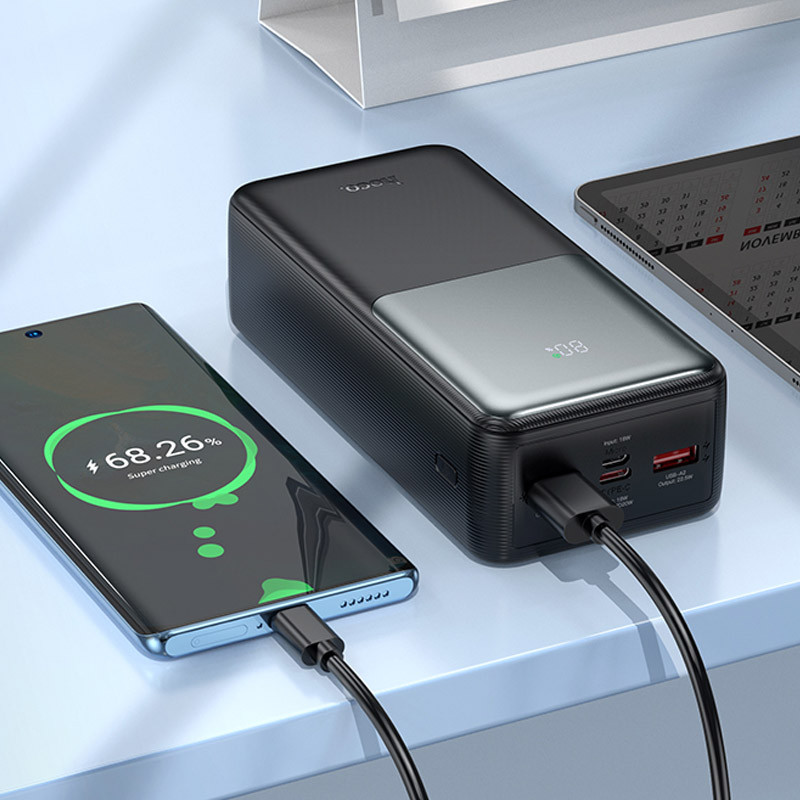 Power Bank Hoco 30000 mAh J136B Sirui 22.5W+PD20W (Black) в магазині vchehle.ua