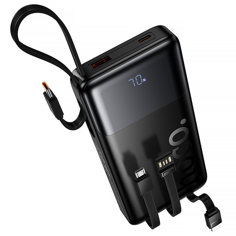 Фото Power Bank Hoco 10000 mAh J156 Founder 22.5W+PD20W with 4 cables (Black) на vchehle.ua
