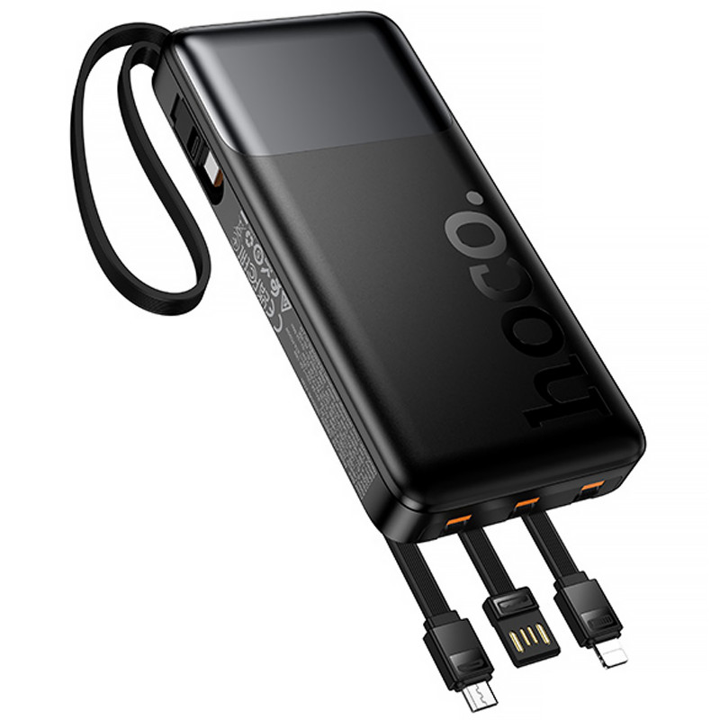 Фото Power Bank Hoco 10000 mAh J156 Founder 22.5W+PD20W with 4 cables (Black) в магазине vchehle.ua