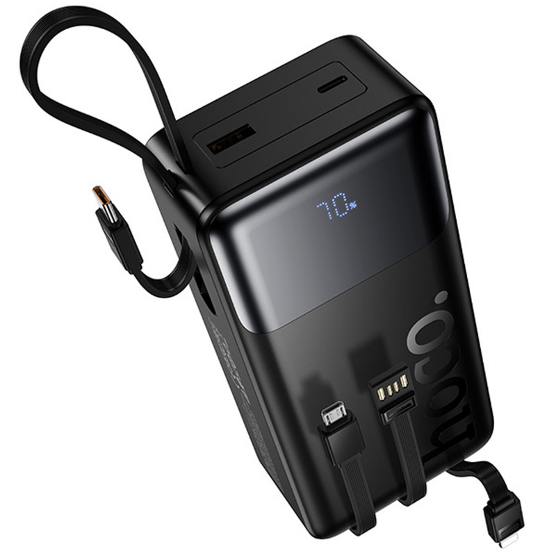 Фото Power Bank Hoco 30000 mAh J156B Founder 22.5W+PD20W with four cables (Black) в магазине vchehle.ua