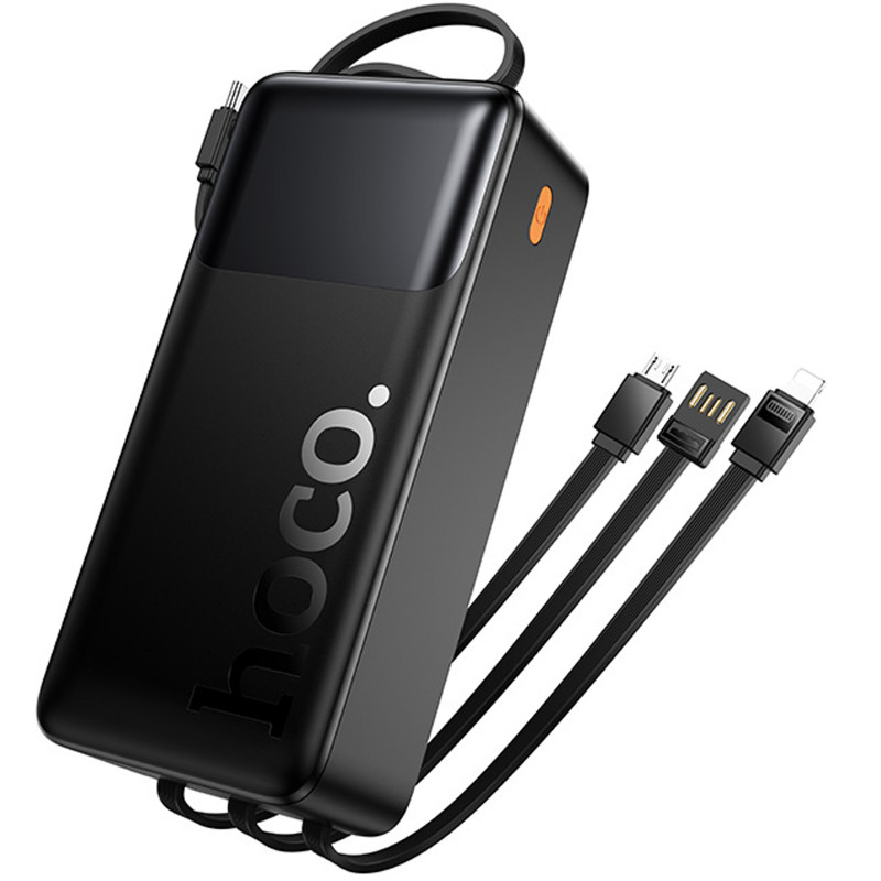 Купить Power Bank Hoco 30000 mAh J156B Founder 22.5W+PD20W with four cables (Black) на vchehle.ua