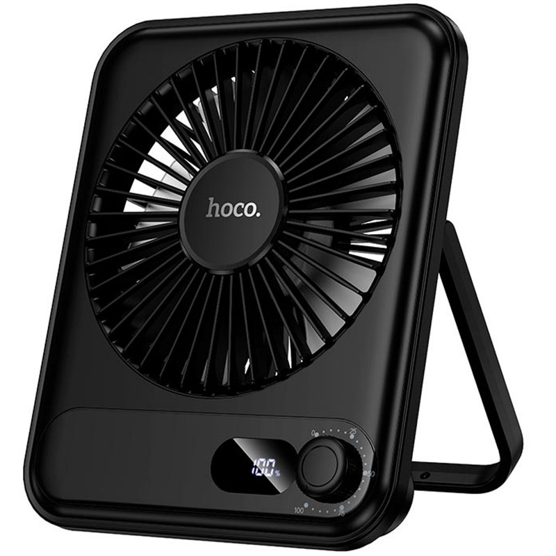 Портативний вентилятор Hoco HX607 handheld folding fan 2000 mAh (Black)