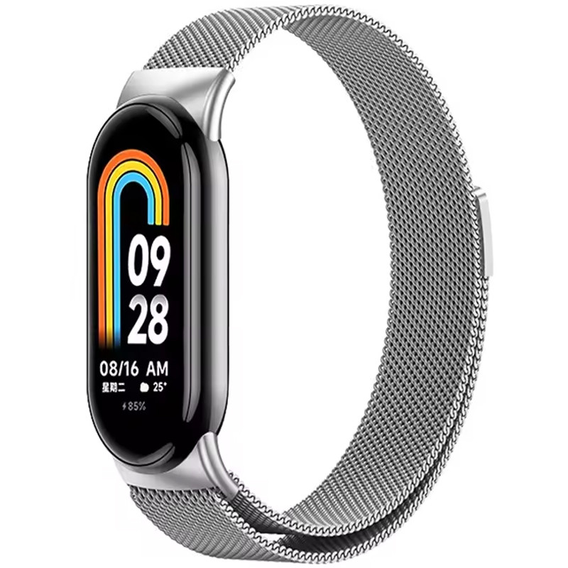 Ремешок Milanese Loop New Design для Xiaomi Mi Band 8/9/10 (Silver)