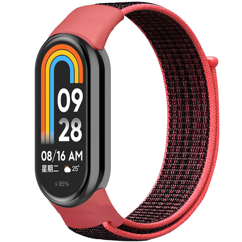 Ремешок Nylon New для Xiaomi Mi Band 8/9/10 (Pomegranate Red)