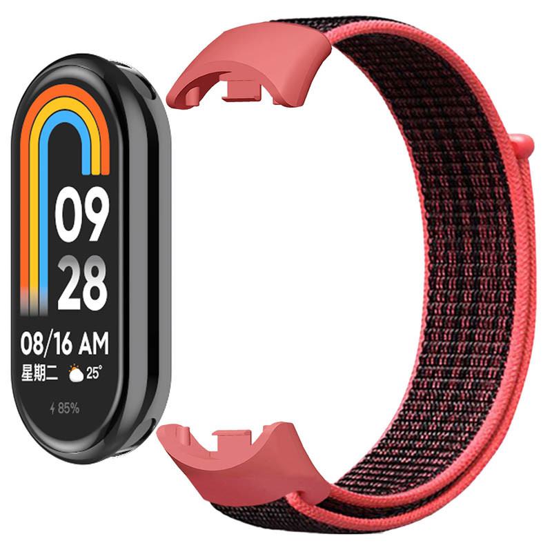 Фото Ремешок Nylon New для Xiaomi Mi Band 8/9/10 (Pomegranate Red) на vchehle.ua