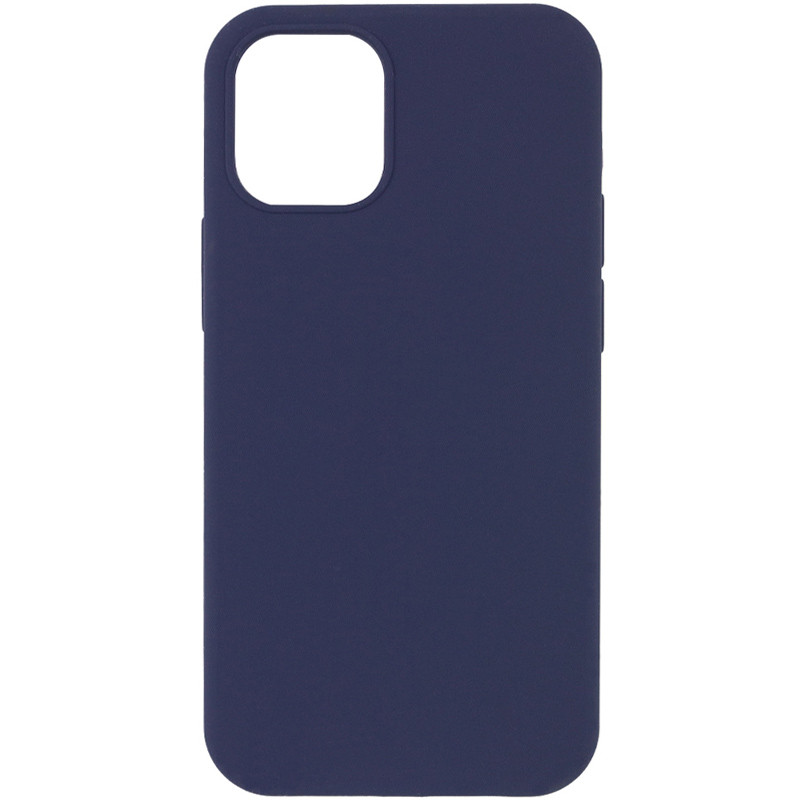 Чехол Silk (AA) NO LOGO with Magnetic Fit для Apple iPhone 13 (6.1") (Темно-синий / Midnight blue)