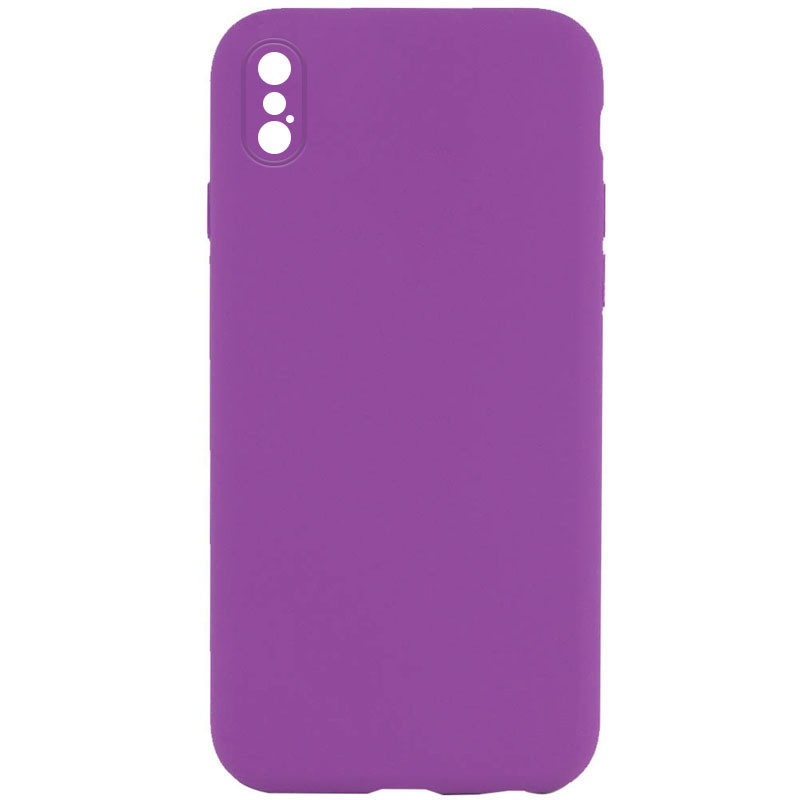 Чехол Silk Square Full Camera Protective (AA) NO LOGO для Apple iPhone XS Max (6.5") (Фиолетовый / Grape)