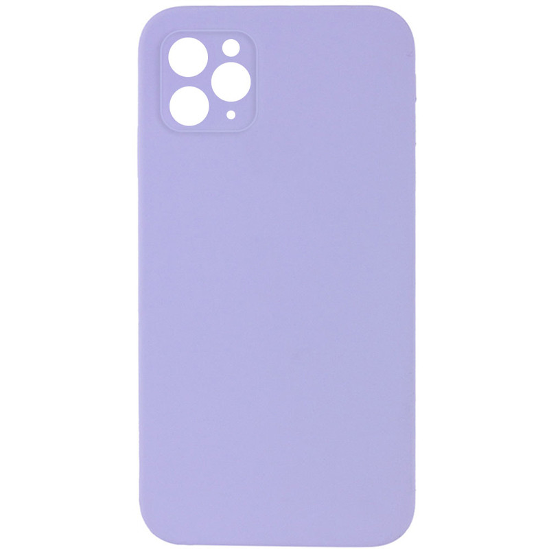 Silicone Case Square Full Camera Protective (AA) NOLOGO на Apple iPhone 11 Pro Max (6.5") (Бузковий / Dasheen)