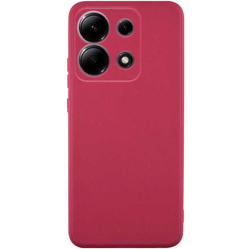 Силіконовий чохол Candy Full Camera на Xiaomi Redmi 15C (Global) / Poco C85 (Global) (Бордовий / Burgundy)