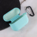 Фото Силіконовий футляр з мікрофіброю для навушників Airpods Pro 3 (Бірюзовий / Marine Green) в маназині vchehle.ua