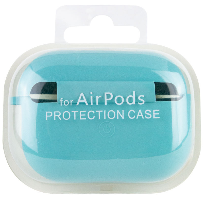 Купити Силіконовий футляр з мікрофіброю для навушників Airpods Pro 3 (Бірюзовий / Marine Green) на vchehle.ua