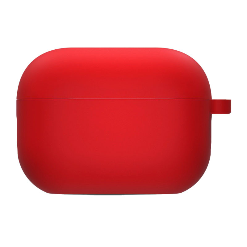 Силіконовий футляр з мікрофіброю для навушників Airpods Pro 3 (Червоний / Red)