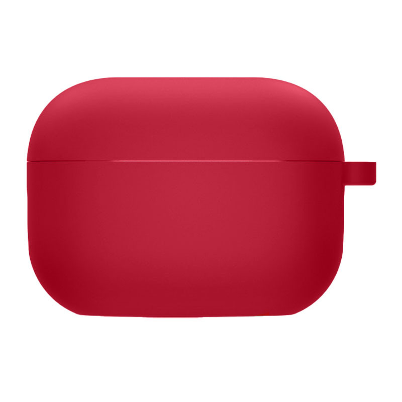 Силіконовий футляр з мікрофіброю для навушників Airpods Pro 3 (Червоний / Rose Red)