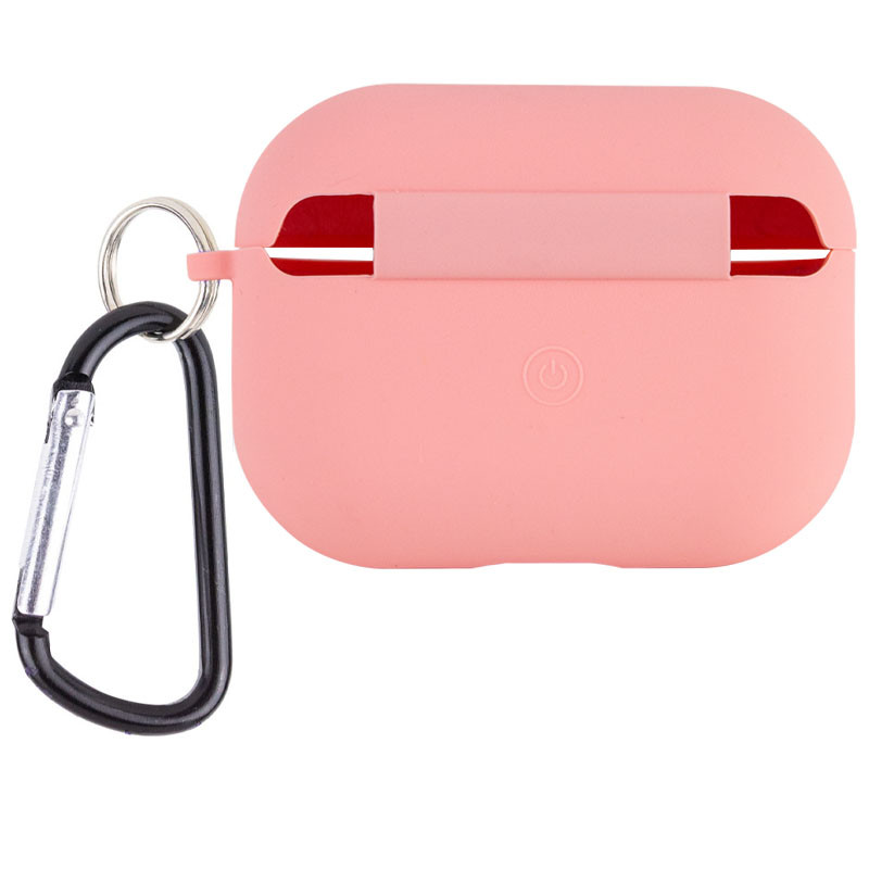 Фото Силіконовий футляр з мікрофіброю для навушників Airpods Pro 3 (Рожевий / Pink) на vchehle.ua