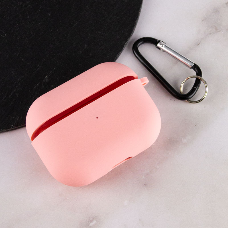Фото Силіконовий футляр з мікрофіброю для навушників Airpods Pro 3 (Рожевий / Pink) в маназині vchehle.ua
