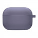 Силіконовий футляр з мікрофіброю для навушників Airpods Pro 3 (Сірий / Lavender Gray)