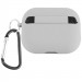 Фото Силіконовий футляр з мікрофіброю для навушників Airpods Pro 3 (Сірий / Stone) на vchehle.ua
