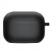 Силіконовий футляр з мікрофіброю для навушників Airpods Pro 3 (Чорний / Black)