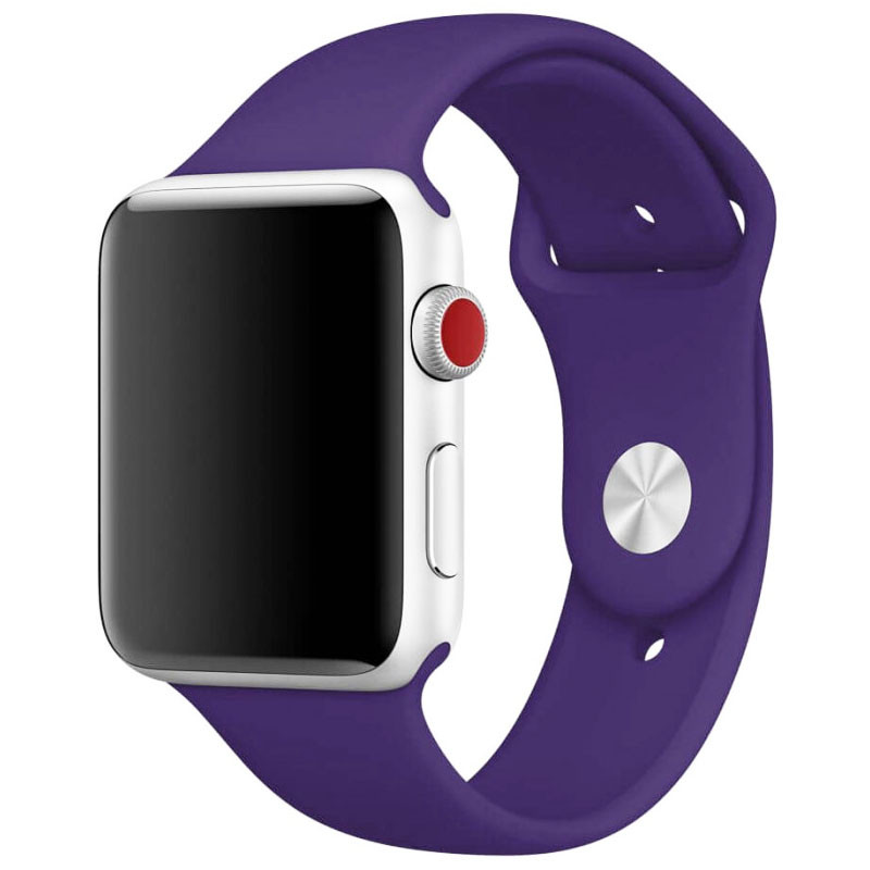 Силиконовый ремешок для Apple Watch Sport Band 38/40/41/42mm(ser.10) (S/M & M/L) 3pcs (Фиолетовый / Amethyst)