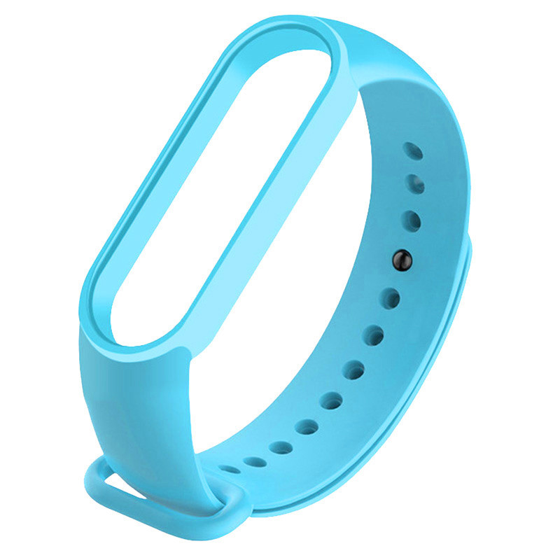 Силіконовий ремінець на Xiaomi Mi Band 3/4 (Блакитний / Light Blue)