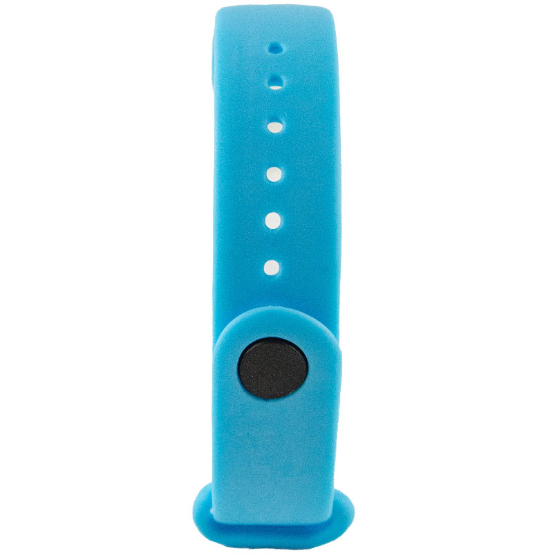 Фото Силіконовий ремінець на Xiaomi Mi Band 3/4 (Блакитний / Light Blue) в маназині vchehle.ua