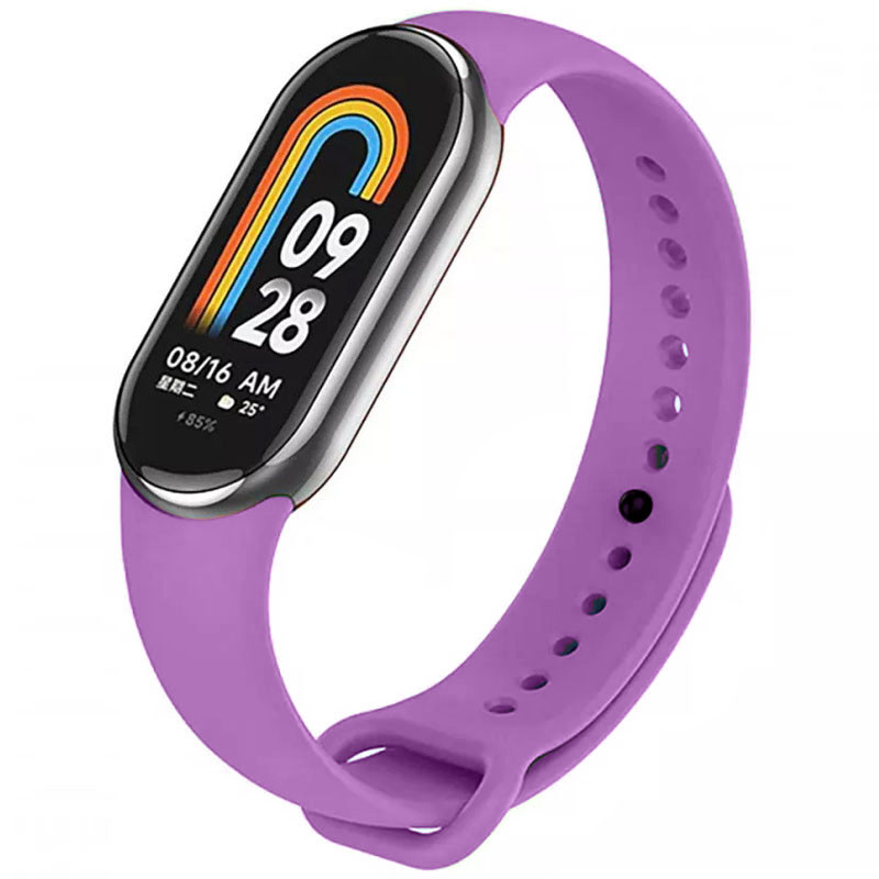 Силиконовый ремешок для Xiaomi Mi Band 8/9/10 (Фиолетовый / Grape)