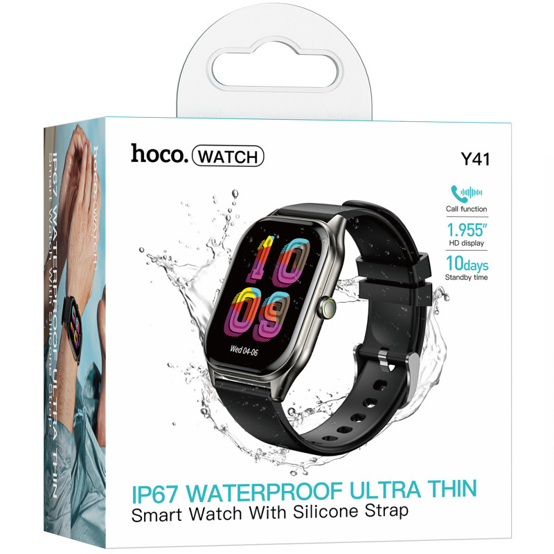 Фото Смарт-часы Hoco Y41 Smart sports watch (call version) (Black) на vchehle.ua