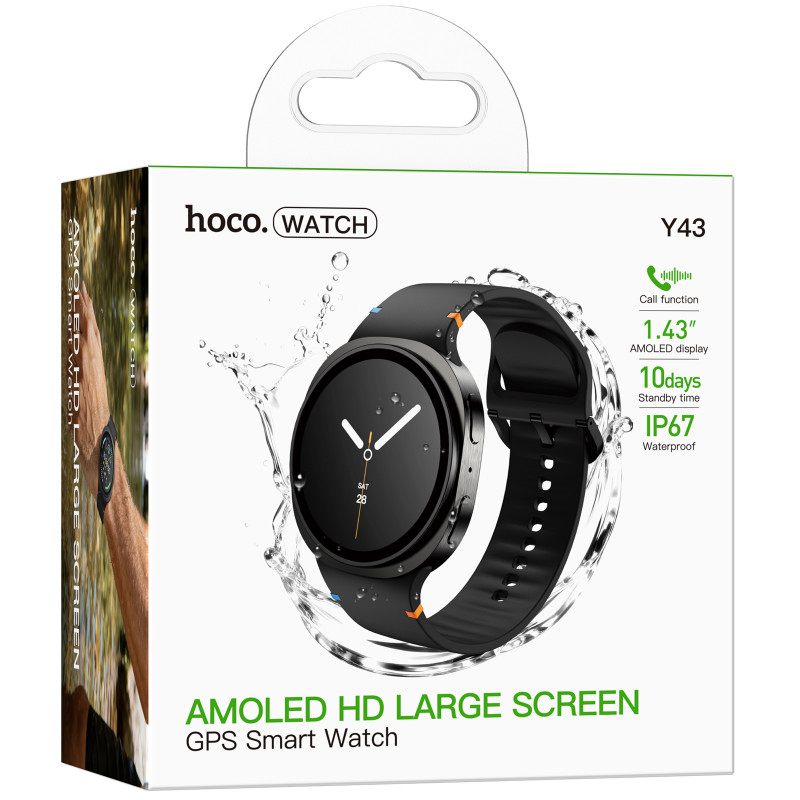 Фото Смарт-годинник Hoco Y43 Amoled Smart sports watch (call version) (Black) на vchehle.ua