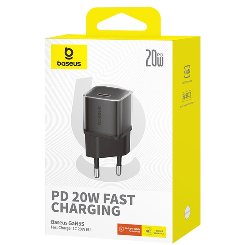 Фото СЗУ Baseus GaN5S OS 20W (1USB-C) (P10162503) (Cluster Black) в магазине vchehle.ua