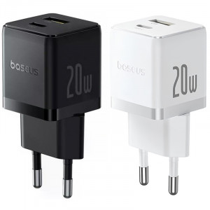 СЗУ Baseus Palm Fast Charger 20W (1USB-A/1C) (P10111608)