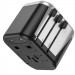 Фото Сетевой универсальный переходник Hoco AC5 Level 2USB+Socket (Black) на vchehle.ua