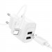 СЗУ Hoco C141A Smart 2.1A (2USB-A) + кабель USB to Lightning (White) в магазине vchehle.ua