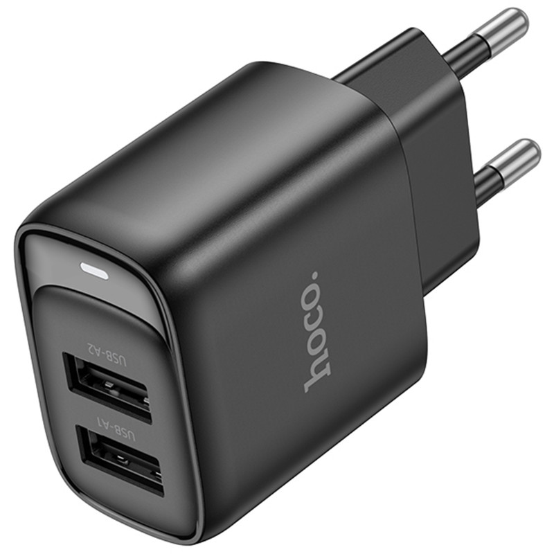 Фото МЗП Hoco C141A Smart 2.1A (2USB-A) (Black) в маназині vchehle.ua