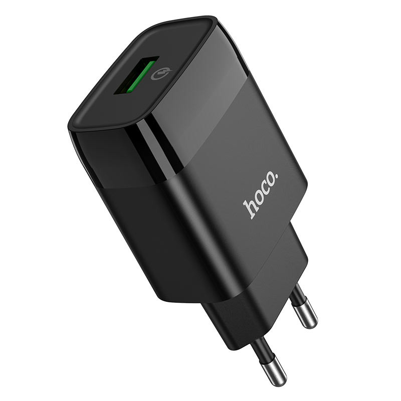МЗП Hoco C72Q Glorious QC3.0 18W (1USB-A) (Чорний)