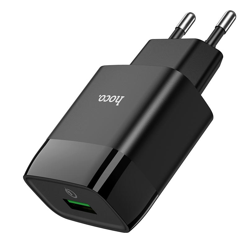 Фото МЗП Hoco C72Q Glorious QC3.0 18W (1USB-A) (Чорний) на vchehle.ua