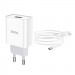 Фото МЗП Hoco C81A Asombroso 2.1A (1USB-A) + кабель USB to Type-C (Білий) на vchehle.ua