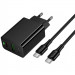 Фото СЗУ Hoco CS94A Leader PD20W+QC3.0 (1USB-A/1C) + кабель Type-C to Type-C (Black) в магазине vchehle.ua