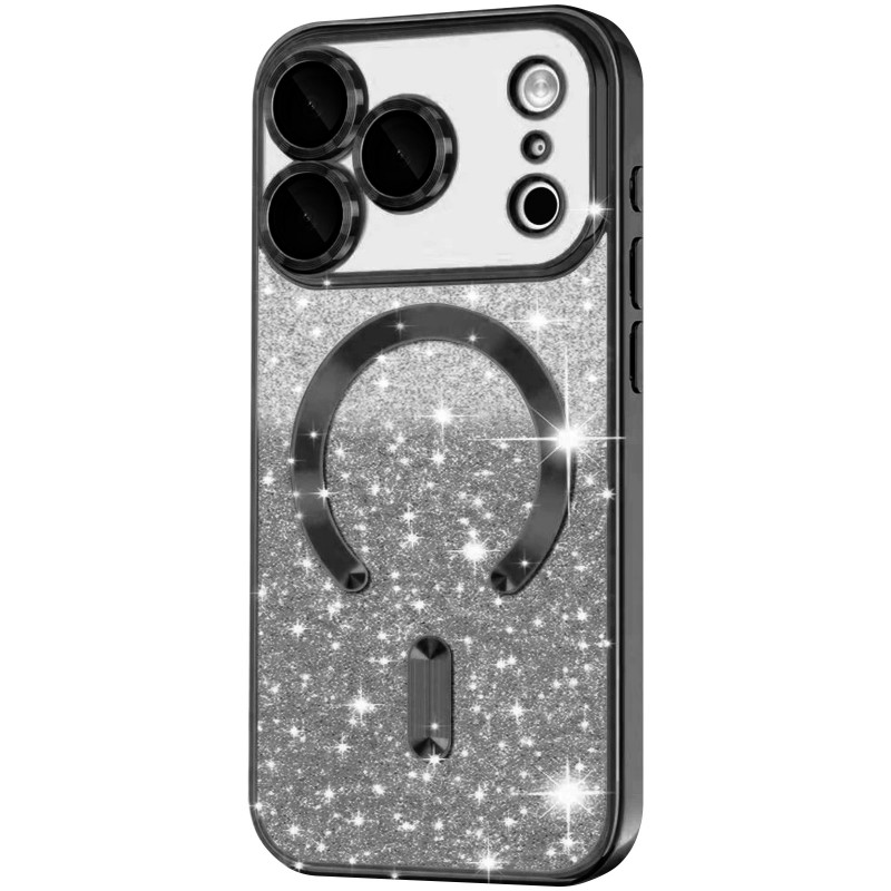 TPU чехол Delight case with Magnetic Safe с защитными линзами на камеру для Apple iPhone 17 Pro Max (6.9") (Черный / Black)