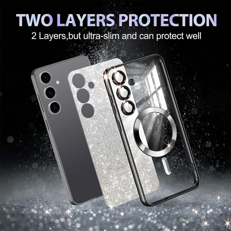 Фото TPU чохол Delight case with Magnetic Safe з захисними лінзами на камеру на Samsung Galaxy S26+ на vchehle.ua