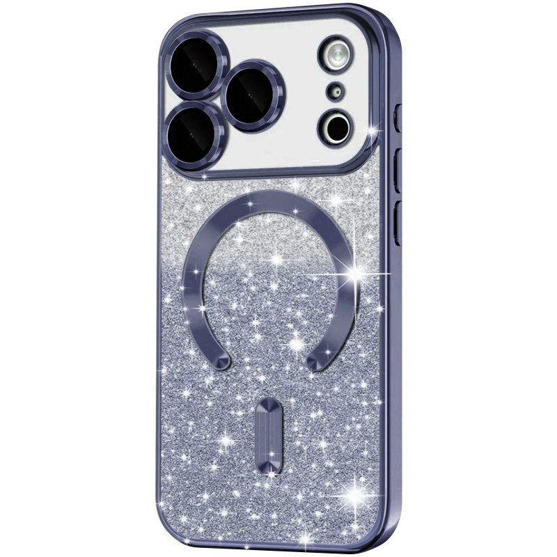 TPU чехол Delight case with Magnetic Safe с защитными линзами на камеру для Apple iPhone 17 Pro Max (6.9") (Серый / Lavender Gray)