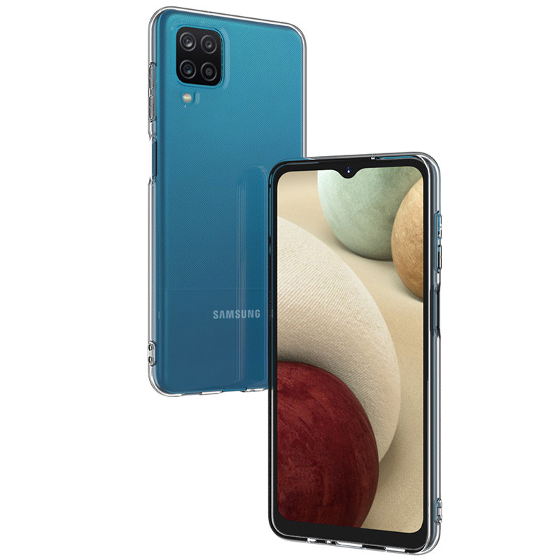 Фото TPU чехол Epic Transparent 1,0mm для Samsung Galaxy A12 / M12 (Бесцветный (прозрачный)) на vchehle.ua
