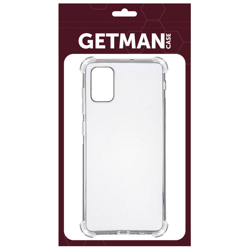 Фото TPU чохол GETMAN Ease logo посилені кути на Samsung Galaxy A31 (Прозорий / Transparent) на vchehle.ua