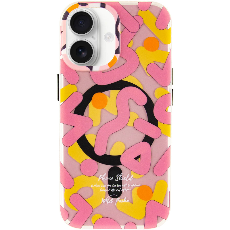 Фото TPU чехол Pastel Chaos with Magnetic Fit на Apple iPhone 16 (6.1") (Pink) на vchehle.ua