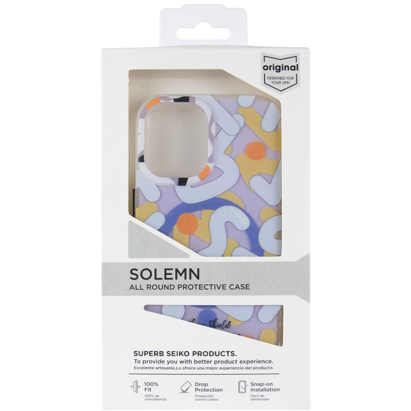 Фото TPU чехол Pastel Chaos with Magnetic Fit на Apple iPhone 16 (6.1") (White) на vchehle.ua
