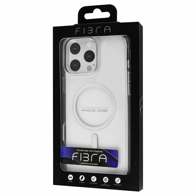 TPU+Acrylic чохол Epik Fibra Crystal with Magnetic safe для Apple iPhone 15 Pro Max (6.7") (Clear) в магазині vchehle.ua