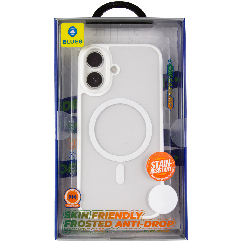 Фото TPU+PC чехол Blueo Skin Friendly Frosted with Magnetic Fit для Apple iPhone 17 (6.3") (Белый / White) на vchehle.ua