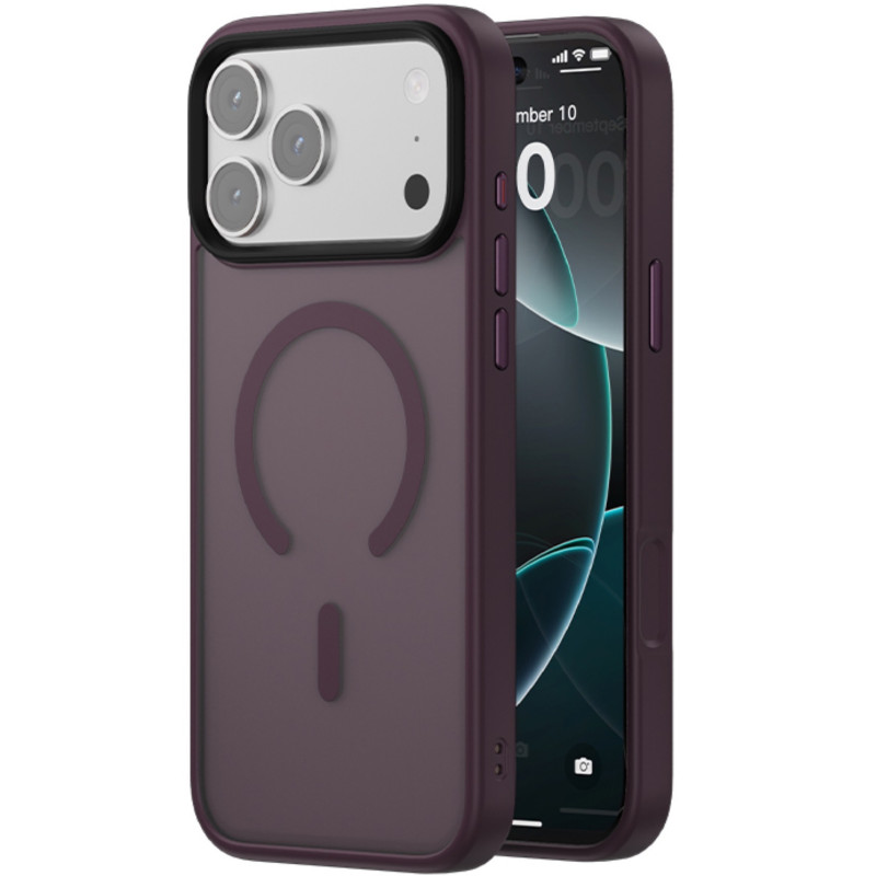 TPU+PC чохол Blueo Skin Friendly Frosted with Magnetic Fit на Apple iPhone 17 Pro / 18 Pro (6.3") (Бордовий / Deep Cherry)